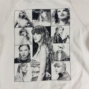 Taylor Swift Eras Tour Hoodie Beige Pullover Graphic Merch Size M